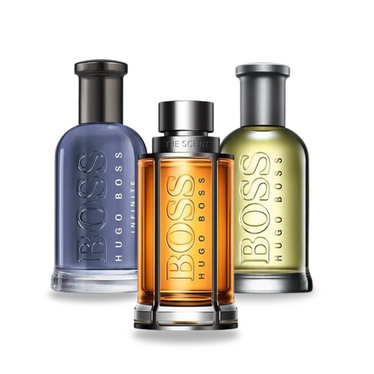 Combo promozionale di 3 profumi BOSS BOTTLED, BOSS THE SCENT y BOSS BOTTLED INFINITE 100ml