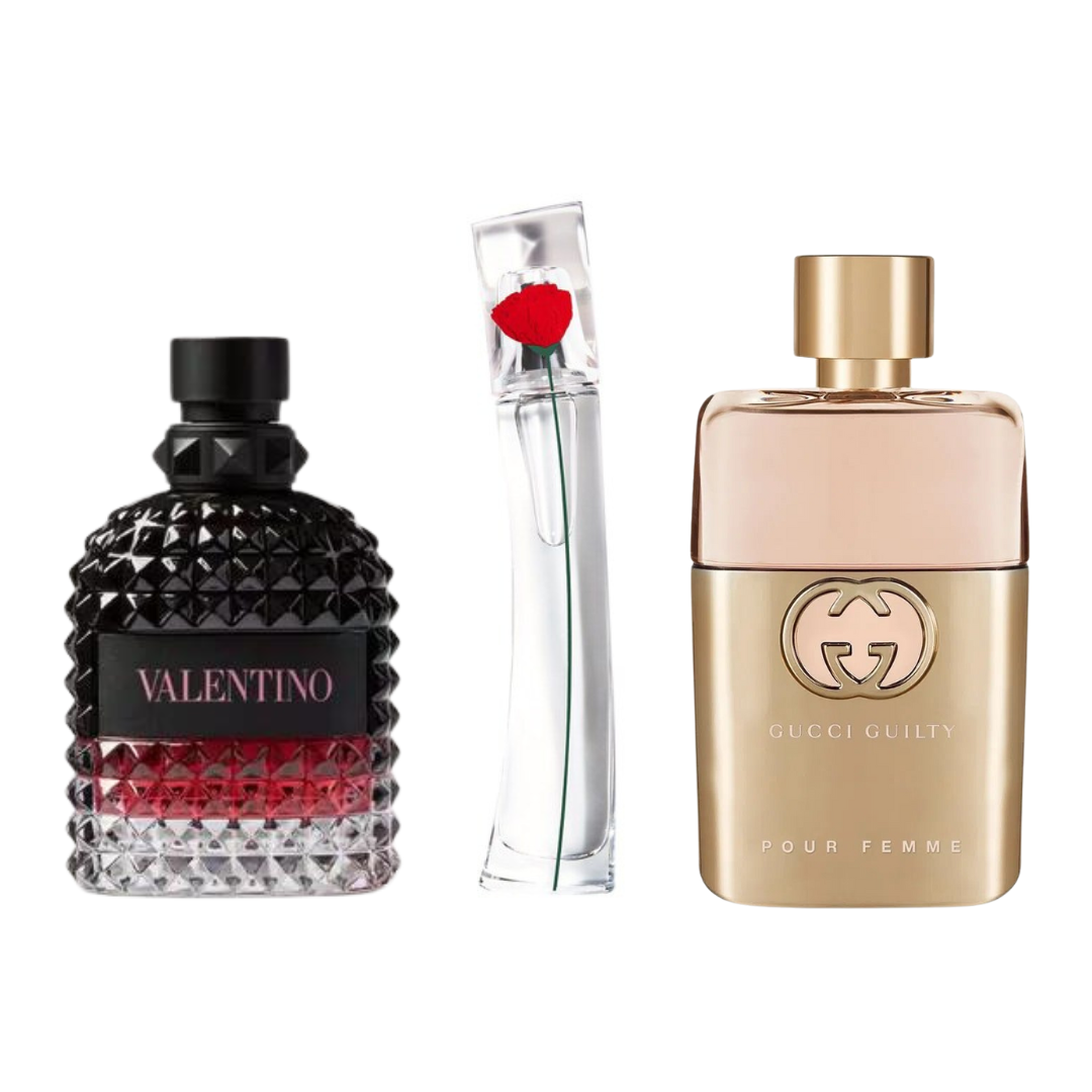 Combo promozionale di 3 profumi Valentini Intense, y Flower Kenzo 100ml